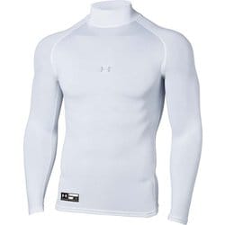 ヒートギアアーマー コンプレッション ロングスリーブ モック シャツ 1358645 White(100) LGサイズ [ウェア シャツ]