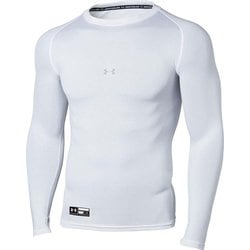ヒートギアアーマー コンプレッション ロングスリーブ クルー シャツ 野球 ウェア シャツ White（100） MDサイズ 1358646
