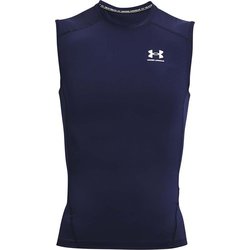 ヒートギアアーマー コンプレッション スリーブレス シャツ メンズ フィットネス ノースリーブ MidnightNavy/White（410） SMサイズ 1361522