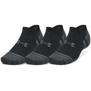 パフォーマンステック ノーショー ソックス (3足セット) PERFORMANCE TECH NO SHOW SOCKS (3P) 1379503 Black/Black(001) LGサイズ(27-29cm) [トレーニングウェア ソックス ユニセックス]