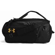UAコンテインデュオ ダッフル バックパック Mサイズ UA CONTAIN DUO DUFFLE BACKPACK M 1381919 Black/Metallic Gold(001) [アウトドア ボストンバッグ 50L]