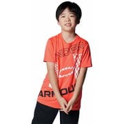 テック スーパービッグロゴ ショートスリーブTシャツ TECH SUPER BIG LOGO SS 1384684 Rush Red/Black(820) YXLサイズ [アウトドア トップス 半袖 キッズ]