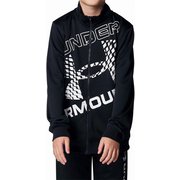 UAトラックジャケット UA TRACK JACKET 1384688 Black/White(001) YXLサイズ [アウトドア ジャケット キッズ]