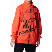 UAトラックジャケット UA TRACK JACKET 1384688 Rush Red/Black(820) YLGサイズ [アウトドア ジャケット キッズ]