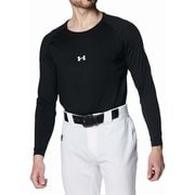 ヒートギア コンフォート フィッティド ロングスリーブ クルーネック シャツ 野球 ウェア シャツ Black（001） SMサイズ 1384731