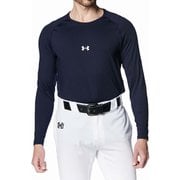 ヒートギア コンフォート フィッティド ロングスリーブ クルーネック シャツ 野球 ウェア シャツ Midnight Navy(410) LGサイズ 1384731