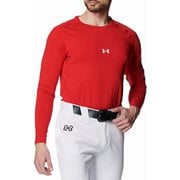 ヒートギア コンフォート フィッティド ロングスリーブ クルーネック シャツ 野球 ウェア シャツ Red(600) XLサイズ 1384731