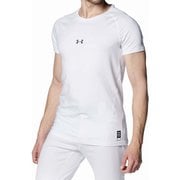 UAヒートギア コンフォート フィッティド ショートスリーブ クルーネック シャツ UA Heatgear Comfort Fitted Short Sleeve Crew Shirt 1384732 White(100) LGサイズ [ウェア シャツ]