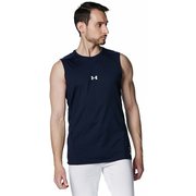 UAヒートギア コンフォート フィッティド スリーブレス クルーネック シャツ UA Heatgear Comfort Fitted Sleeveless Crew Shirt 1384733 Midnight Navy(410) XXLサイズ [ウェア シャツ]