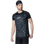 UAヒートギア コンフォート フィッティド ノベルティ ショートスリーブ クルーネック シャツ UA Heatgear Comfort Fitted Novelty Short Sleeve Crew Shirt 1384734 Black(001) XLサイズ [フィットネス 半袖シャツ メンズ]