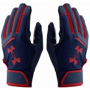 UAヤード バッティンググローブ UA Yard Batting Gloves 1384745 Midnight Navy/Red(410) XLサイズ [ウェア グローブ]