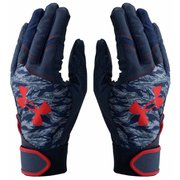 UAスターター バッティンググローブ UA Starter Batting Gloves 1384747 Midnight Navy/Red(410) MDサイズ [ウェア グローブ]
