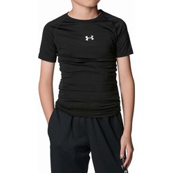UAヒートギアアーマー コンプレッション ショートスリーブ クルーネック シャツ UA Heatgear Armour Compression Short Sleeve Crew Shirt 1384751 Black(001) YMDサイズ [アウトドア トップス 半袖 キッズ]