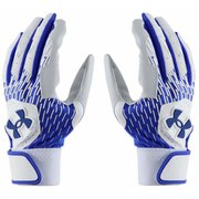 UAクリーンアップ バッティンググローブ UA Clean Up Batting Gloves 1384753 White/Team Royal(101) YLGサイズ [ウェア グローブ キッズ]