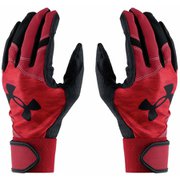 UAスターター バッティンググローブ UA Starter Batting Gloves 1384754 Red/Black(600) YLGサイズ [ウェア グローブ キッズ]