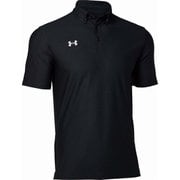 UAチーム アーマー ポロ (ボタンダウン) UA TEAM ARMOUR POLO (BUTTON DOWN) 1384777 001 BLK/WHT XXLサイズ [アウトドア シャツ ユニセックス]