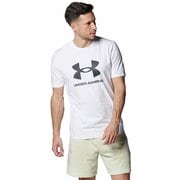 UAスポーツスタイル ロゴ ショートスリーブTシャツ UA SPORTSTYLE LOGO UPDATE SS 1388009 White(100) XXLサイズ [フィットネス 半袖シャツ メンズ]