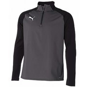 TEAMLIGA 1/4 ジップトップ 658017 01 Puma Black-Asphalt Sサイズ [サッカーフットサル ジャケット メンズ]