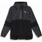 トレーニング トレイン エッジ クロス ウーブン ハーフジップ ジャケット 525202 01 PUMA Black XLサイズ [ランニングウェア シャツ メンズ]