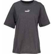 ESS+ MX NO1 ロゴ リラックス 半袖 Tシャツ 680747 01 PUMA Black Heather Lサイズ [ランニングウェア シャツ レディース]