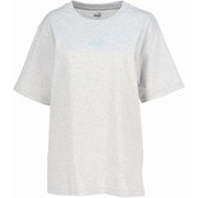 ESS+ MX NO1 ロゴ リラックス 半袖 Tシャツ 680747 04 Light Gray Heather Mサイズ [ランニングウェア シャツ レディース]