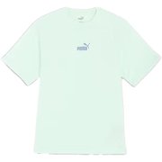 ESS+ MX NO1 ロゴ リラックス 半袖 Tシャツ 680747 88 Fresh Mint Heather Mサイズ [ランニングウェア シャツ レディース]