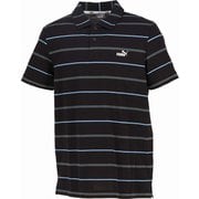 ESS ストライプ 半袖 ポロシャツ 680693 01 PUMA Black XLサイズ [ランニングウェア シャツ メンズ]