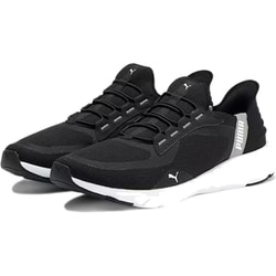 ソフトライド フレックス レース イーズイン ワイド ランニングシューズ 309901 01 PUMA Black-Stormy Slate-PUMA White 27cm [ランニングシューズ ユニセックス]