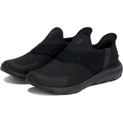 SOFTRIDE フレックス EASE IN ワイド 309902 01 PUMA Black-Flat Dark Gray 25cm [ランニングシューズ ユニセックス]