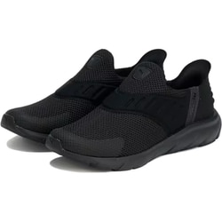SOFTRIDE フレックス EASE IN ワイド 309902 01 PUMA Black-Flat Dark Gray 25.5cm [ランニングシューズ ユニセックス]