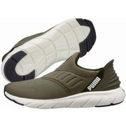 SOFTRIDE フレックス EASE IN ワイド 309902 03 PUMA Olive-Dark Olive-PUMA Black 26cm [ランニングシューズ ユニセックス]