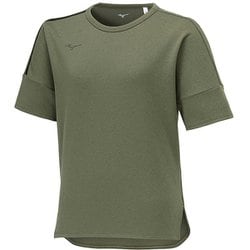W ソフトストレッチTシャツ 32MAB325 36 バーントオリーブ杢 Lサイズ [トレーニングウェア シャツ レディース]