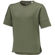 W ソフトストレッチTシャツ 32MAB325 36 バーントオリーブ杢 XLサイズ [トレーニングウェア シャツ レディース]