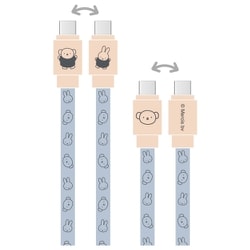 USB Type-C-USB Type-Cケーブル PD60W対応 USB 2.0 1.2m ミッフィー＆ボリス MF-473C