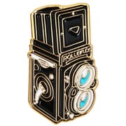 RL-031-GD [ローライ 公式プロダクト Rollei カメラ型ピンバッジ ROLLEIFLEX ゴールド]