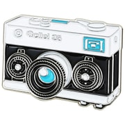 RL-032-SI [ローライ 公式プロダクト Rollei カメラ型ピンバッジ Rollei35 シルバー]