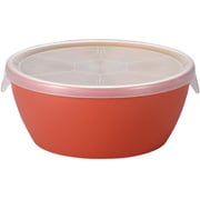 アースカラー 抗菌ラップフリーボウル レッド 74513-4