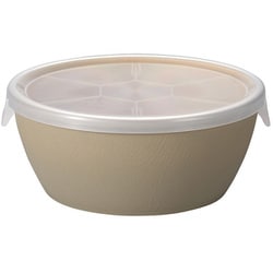 アースカラー 抗菌ラップフリーボウル グレイ 74516-5