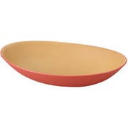 アースカラー 抗菌カレーパスタ皿 レッド 74508-0