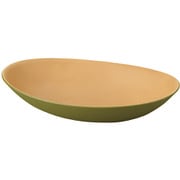アースカラー 抗菌カレーパスタ皿 オリーブ 74509-7