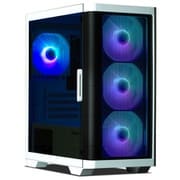 120mm ARGBファン 4基・RGBコントローラー搭載済み ミニタワー Micro-ATX PCケース M4 WHITE