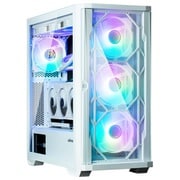 120mm ARGBファン4基・GPU縦置きユニット・RGBコントローラー搭載 ミドルタワー ATX PCケース Z10 DUO WHITE