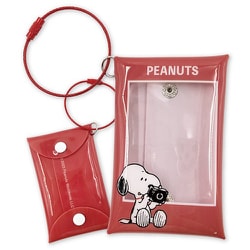CKI-017 PEANUTS チェキ収納ホルダー スヌーピー / レッド [キャラクターグッズ]