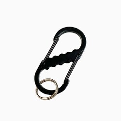 カラビナキーホルダー カラビナキーWゲート M ブラック