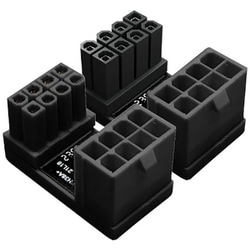 世田谷電器 ビデオカード8ピン電源用 方向Uターン型アダプタ 上北沢＆下北沢 Kuro AR-VGA8PUD-BK