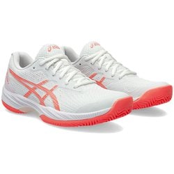 ゲルゲーム9 クレイコート GEL-GAME 9 CLAY/OC 1042A217 104 WHITE/SUN CORAL 23.5cm [テニスシューズ レディース]