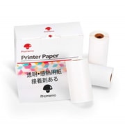 Phomemo M02S/M02Pro用 感熱式ラベルシールテープ 3本(3.5メートル/1本)セット 幅50ミリ タイプ連続テープ 透明(クリア) PH-Q22-TTRMS