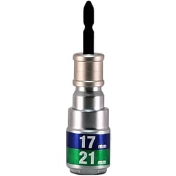 19963 [MUSTTOOL 軸交換式落下防止ダブルソケット6/12角 差込6.35x対辺17/21mm×全長110mm RBS1721O-612K]