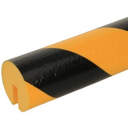 YAHATA バンパープロ BP7 エッジ 丸 40×1M 黄/黒