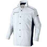 AZ3535-003-6L [アイトス 長袖シャツ（男女兼用）AZ3535 シルバーグレー×ネイビー 6L]